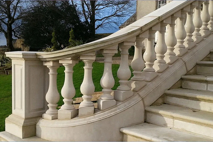  نحوه نصب نرده سنگی راه پله و تراس|فاصله نرده سنگی